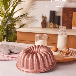 Arya 24 cm Döküm Kek Kalıbı Golden Pink