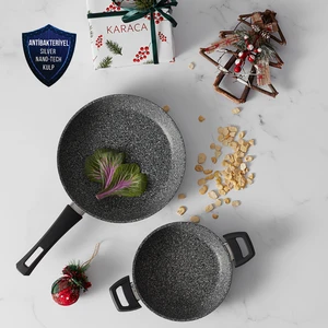 Azul Bio Granit Antbakteriyel Tava+Sahan Set