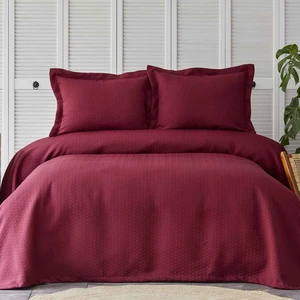 Karaca Home Charm Bold Bordo Çift Kişilik Yatak Örtüsü Seti