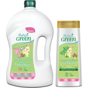 Baby's Green 2'li Set Organik Aloe Veralı Bebek Çamaşır Temizleyici 1500 ml ve Bebek Şampuanı 400 ml
