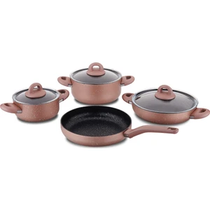 Bella Granit Rosegold 7 Parça Tencere Seti