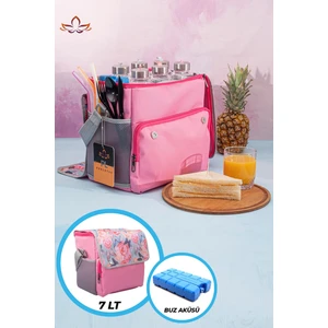 Termal Çanta Termos Çanta Piknik Kamp Çanta Soğuk Tutan Çanta Pembe