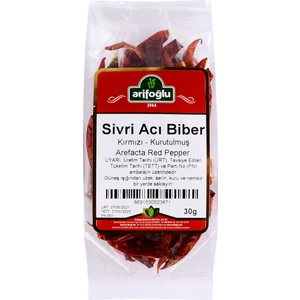 Kurutulmuş Sivri Acı Biber 30 gr