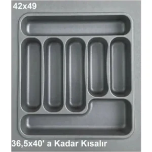 Gör Seç 42X49 Gri Çekmece Içi Kaşıklık Kepçelik Çekmece Düzenleyici