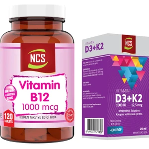 Vitamin B12 1000 Mcg 120 Tablet+Vitamin D3 K2 20 ml