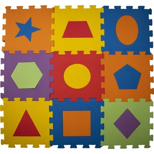 Geometrik Şekiller Eğitici Evamat  Puzzle Yer Karosu