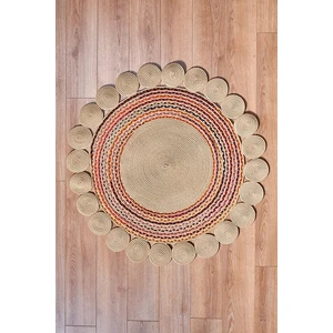 Nomad El Dokuma Jüt Halı 04 Multi 90 x 90 cm