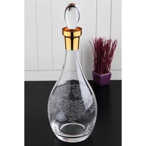 Altın Yaldızlı Desenli Cam Karaf ve Sürahi GOLD-1500 ml