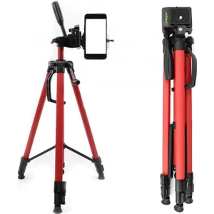 3366 Alüminyum Cep Telefonu Için Su Terazili Tripod 140 cm Pro