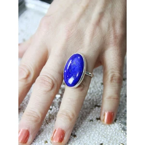 Nsa Silver Lapis Lazuli Taşlı  925 Ayar Gümüş Yüzük