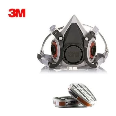 3m Yarım Yüz Maskesi 6200 Modeli + 3m 6057 Abe Asit Gaz / Buhar