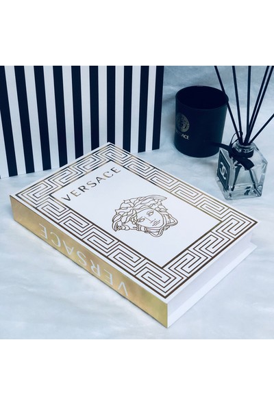 Lovely Book & Book Versace Klasik Model Açılabilir Dekoratif Kitap Kutusu 27 x 19 x 4 cm
