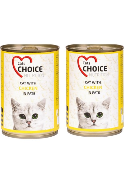 Cat Choice Nutrition Cat Choice Chicken Tavuklu Kedi Konservesi 400 gr x 2 Aadet