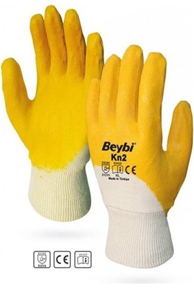 Beybi Kn2 Nitril Pamuklu Işçi Eldiven (10 Numara) (50 Çift)