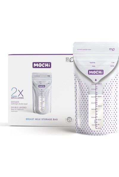 Mochi Anne Sütü Saklama Poşeti 2 Kutu (50 Adet)