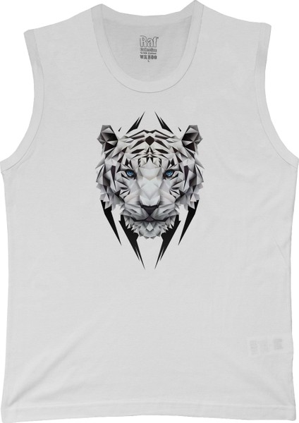 Erkek Düşük Kollu Beyaz Ön Dijital Baskılı T-Shirt