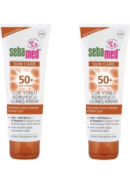 Sun Koruyucu Güneş Kremi Spf 50 75 ml X2