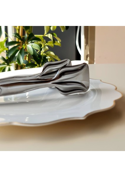Inox Metal Pasta Maşası Paslanmaz Çelik 21 cm indirimleri