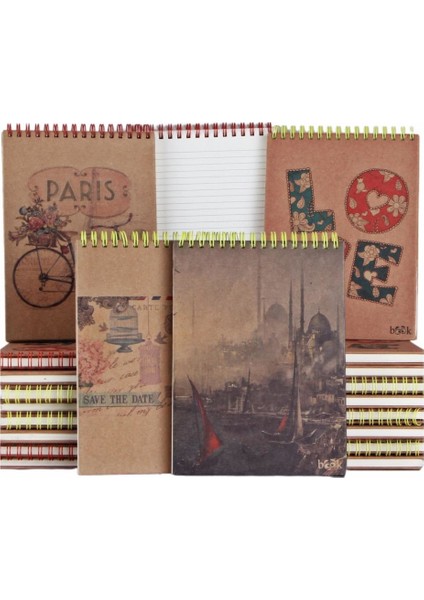 Sert Kraft Kapak Çizgili Defter 60'lı