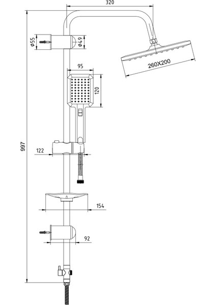 Nario Duş Kolonu 102158034 fiyatları