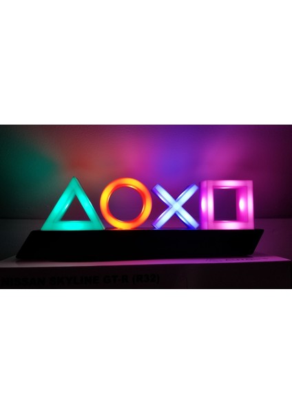 Playstation Icon Light Ikon Aydınlatma Ses Kontrol Masa Lambası Duvar Aydınlatması