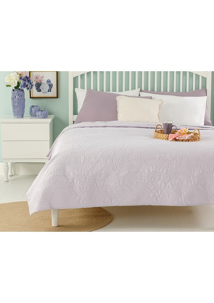 Daisy Dream Çift Kişilik Çok Amaçlı Yatak Örtüsü 200 x 220 cm Lila