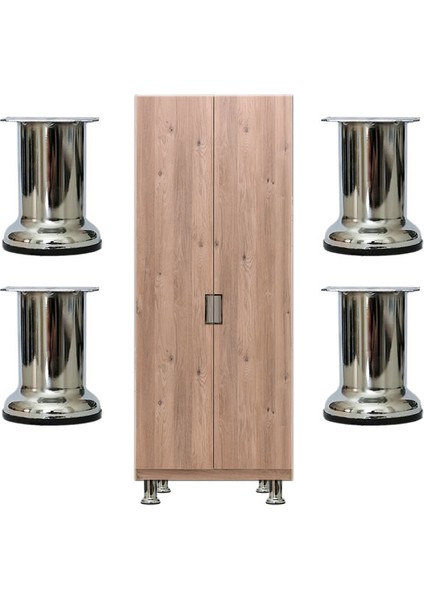 8 cm Metal Dolap Vestiyer Komidin Vitrin Baza Ayağı (4 Adet)