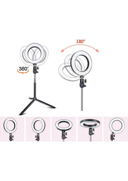 Ring Light 10INC 210 cm Youtuber Makyaj LED Halka Işık Kuaför,make Up Ring Light Tripod Ayak