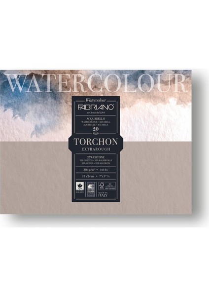 : Studio Torchon : Kalın Dokulu Suluboya Bloğu : 18 cm x 24 cm : 270 gr : 20 Yaprak