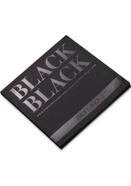 : Black Black : Siyah Çizim Defteri : 300 gr : 20 cm x 20 cm : 20 Yaprak