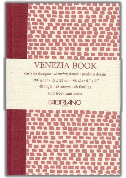 : Venezia Book : Doğal Grenli Çizim & Yazı Defteri : 15 cm x 23 cm : 200 gr : 48 Yaprak