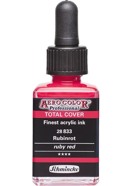 Aero Color Akrilik Mürekkep 28 ml 833 Yakut Kırmızı