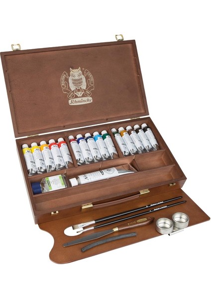Norma Professional Yağlı Boya Seti 15 x 35 ml Ahşap Kutu + White 120 ml