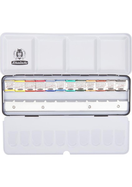 Horadam Aquarell Sulu Boya Seti 12 x Yarım Tablet Metal Kutu