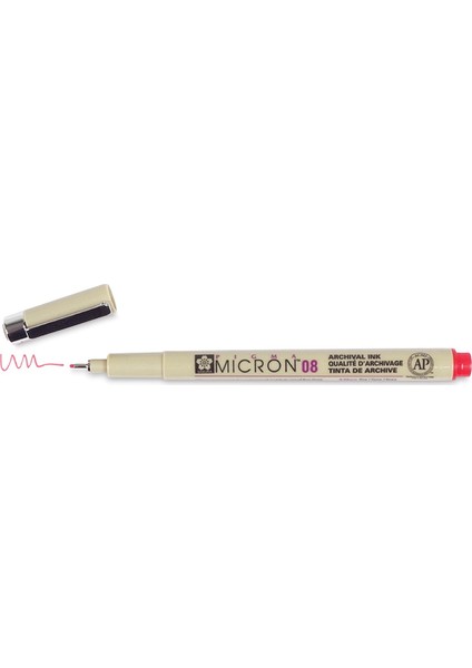 Pigma Micron Çizim Kalemi 08 Kırmızı 0,5 mm