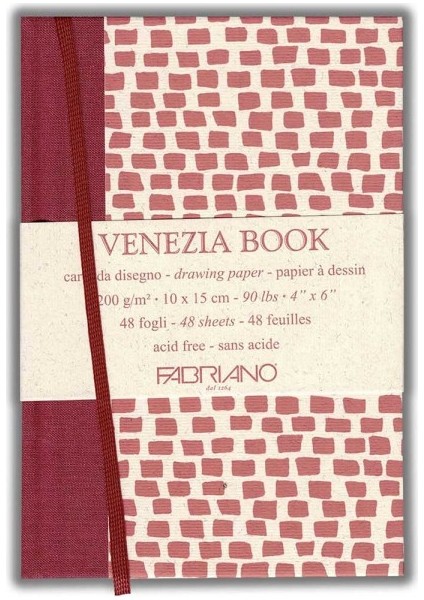 : Venezia Book : Doğal Grenli Çizim & Yazı Defteri : 10 cm x 15 cm : 200 gr : 48 Yaprak