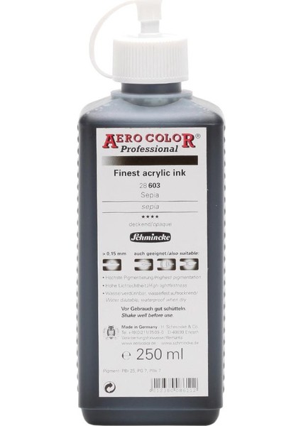 Aero Color Akrilik Mürekkep 250 ml 603 Sepia