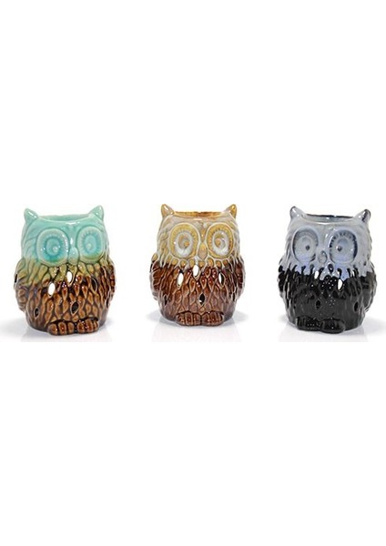 Seramik Baykuş Buhurdanlık