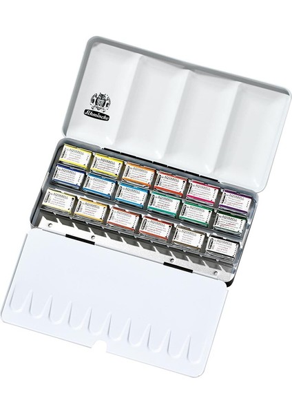 Horadam Aquarell Sulu Boya Seti 18 x Tam Tablet Metal Kutu
