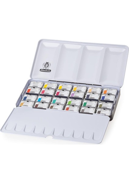 Akademie Sulu Boya Seti 24 Renk x Tam Tablet Metal Kutu fiyatları