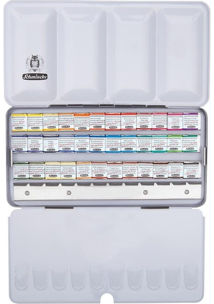Horadam Aquarell Sulu Boya Seti 36 x Yarım Tablet Metal Kutu
