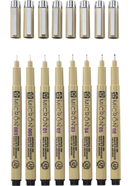 Pigma Micron Siyah Set 8 Uç fiyatları