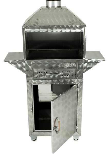 50X35 Dolaplı Davlumbazlı Kanatlı Lama Izgaralı Mangal (4 Tekerlekli) MTH-346 fiyatları