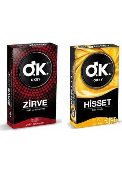 Zirve Prezervatif 10'lu+Okey Hisset Prezervatif 10'lu