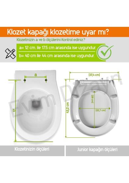 Aqua Bagno Junıor - Çocuk Adaptörlü - Yavaş Kapanan Klozet Kapağı