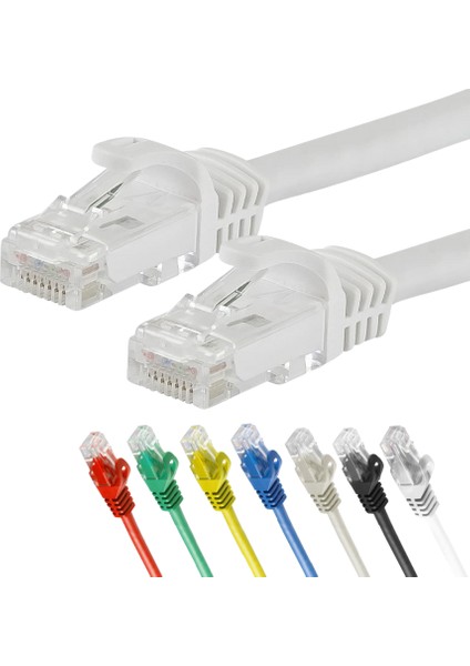 CAT7 Ethernet (Network, LAN) Kablosu, Beyaz, 50 cm