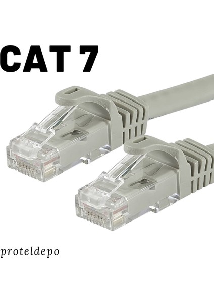 CAT7 Ethernet (Network, LAN) Kablosu, Gri, 50 cm