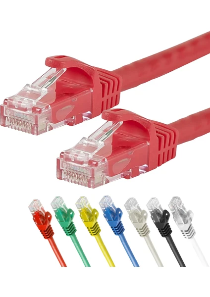 CAT7 Ethernet (Network, LAN) Kablosu, Kırmızı, 50 cm