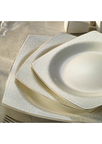 Bone Mare 62 Parça 7621 Desenli Yemek Takımı