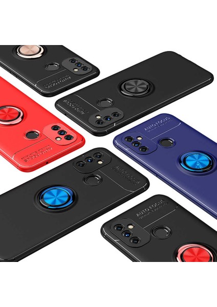 Oneplus Nord N10 5g Kılıf Ultra Korumalı Yüzüklü Manyetik Ravel Silikon + Tam Kaplayan 6d Nano Ekran Koruyucu Kırmızı fırsatları